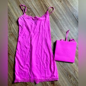 SKIMS Valentines Collection Pink Slip Dress